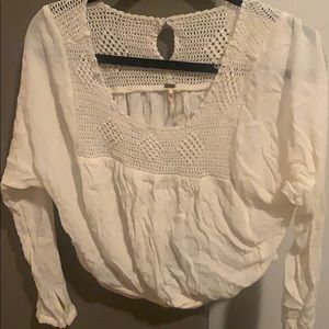 free people crochet shirt